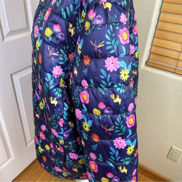 NWOT Disney Parks Alice In Wonderland Flower Reversible Puffer Jacket. - Picture 6 of 16